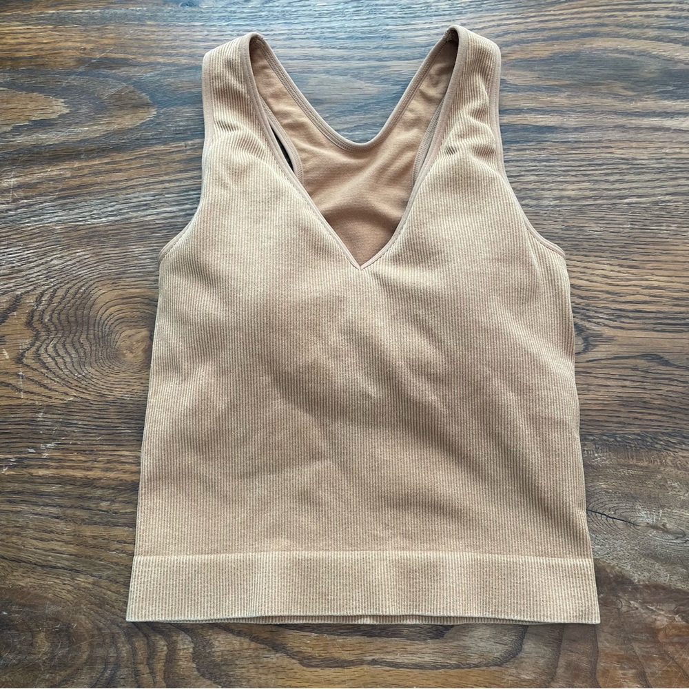 Target Tan Ribbed Tank Top Size XS